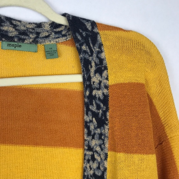 Anthropologie Maple Redonda Cardigan Sweater XS Open Front Linen Blend - Picture 7 of 7